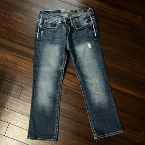 BKE Buckle Aiden Mens distressed jeans 32